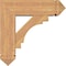 Ekena Millwork Merced Arts and Crafts Smooth Bracket w/ Offset Brace, Western Red Cedar, 7 1/2"W x 24"D x 24"H BKT0806X24X24MRC03SWR - alternate 4
